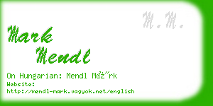 mark mendl business card